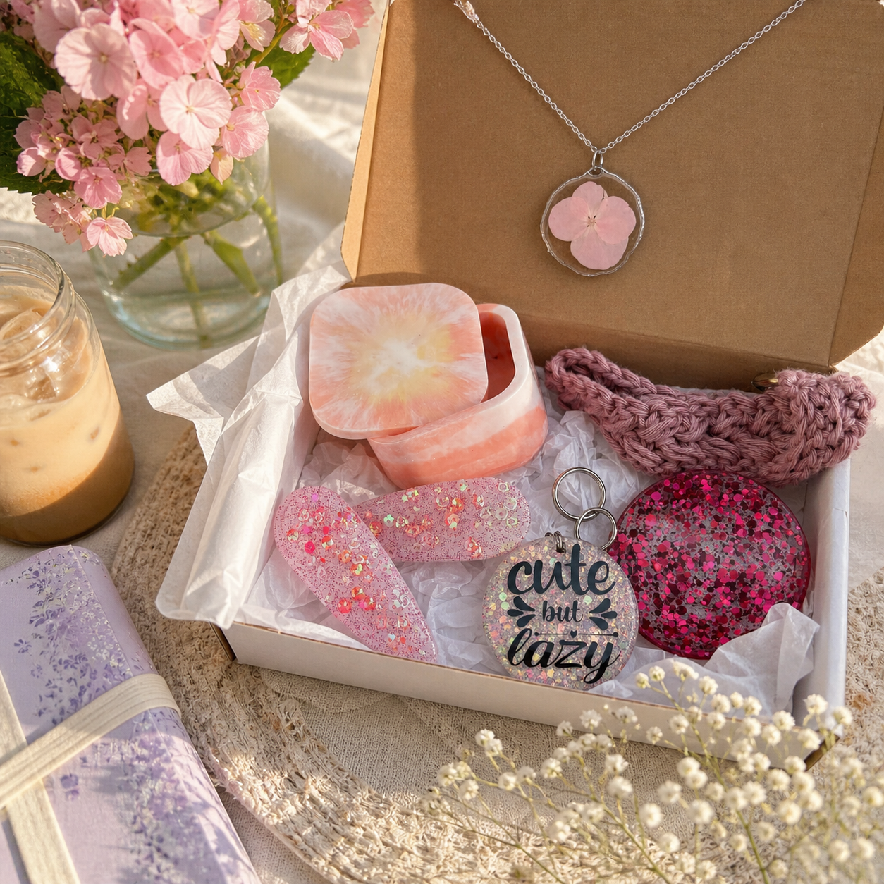 Color-Themed Mystery Box | Handmade Resin Jewelry, Crochet & Accessories | Personalized Gift Option