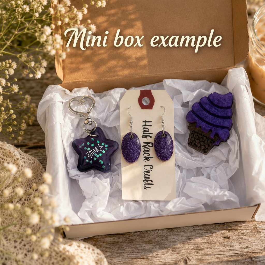 Color-Themed Mystery Box | Handmade Resin Jewelry, Crochet & Accessories | Personalized Gift Option