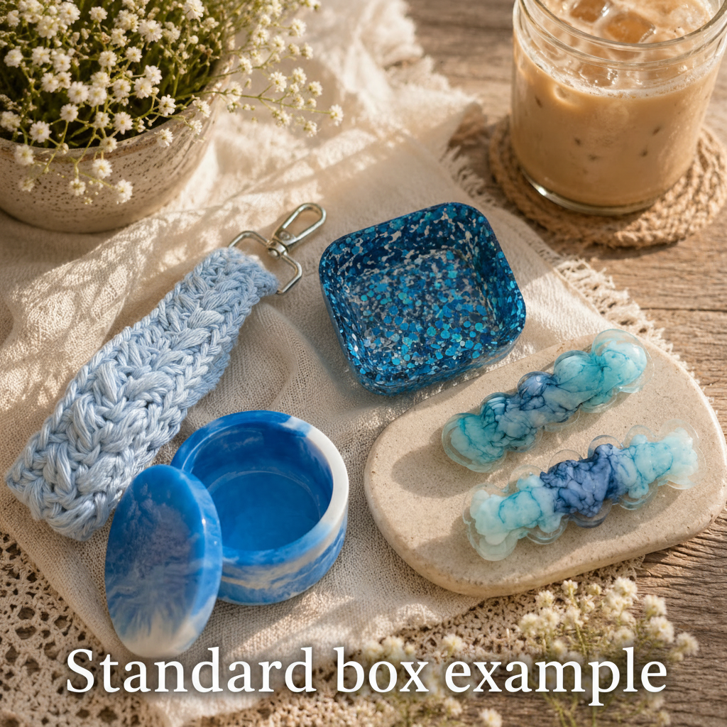 Color-Themed Mystery Box | Handmade Resin Jewelry, Crochet & Accessories | Personalized Gift Option